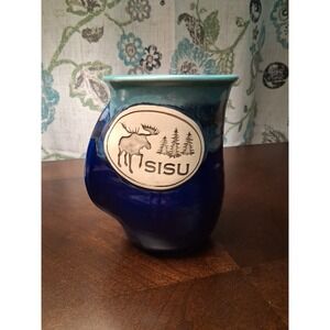 Pottery Mug Coffee Cup NEHER  Signed Hand Warmer Studio SISU